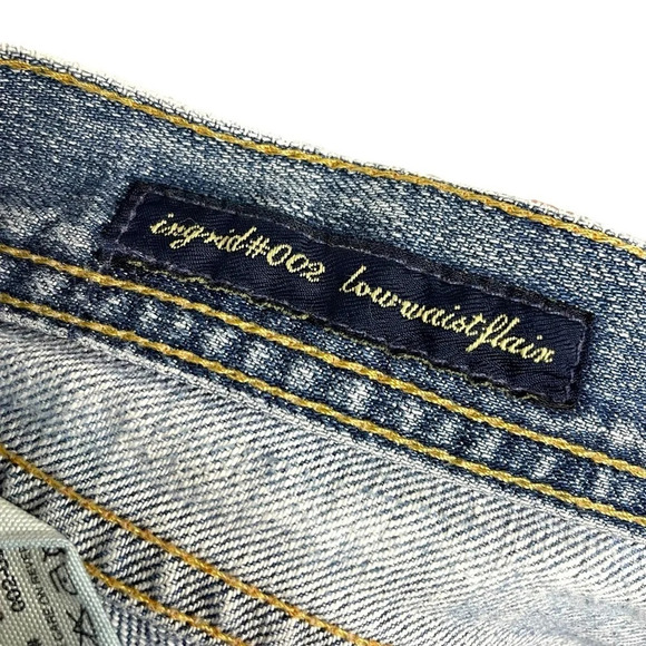 Citizens of Humanity Ingrid 002 Stretch Distressed Low Waist Flair Jeans Size 30 - Picture 12 of 17